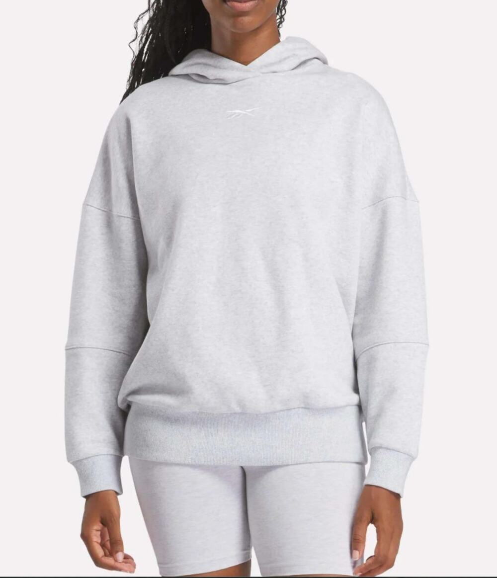 Reebok Women's Natural Lux Hoodie Silver Marl Size S